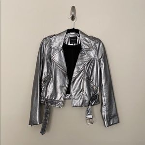 Zara Metallic Moto Jacket
